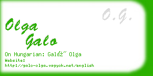 olga galo business card